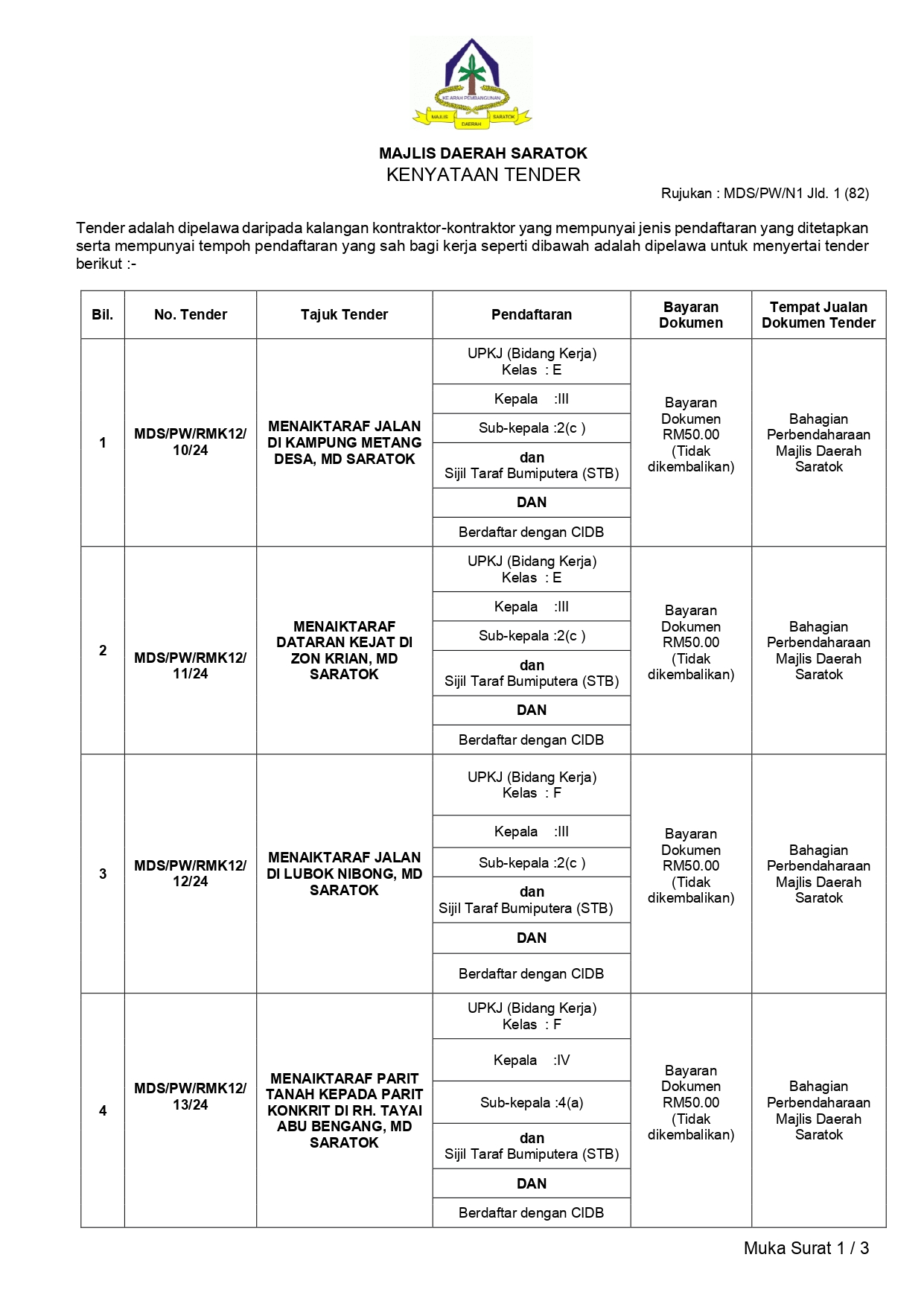 NOTIS TENDER 2024